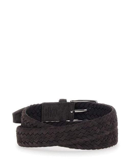 Tod's Black Belt Suede for men