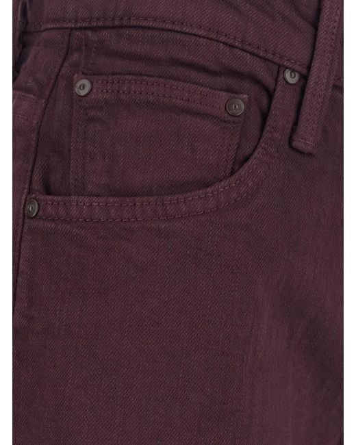 Mother Purple The Rerun Zip Sneak Is A Sneaker With Leather Details And Borde