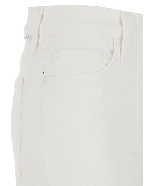 Mother White Jeans The Twister Sneak