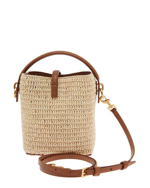 Borsa A Mano 'Le 37' Mini Con Tracolla Regolabile E Remo di Saint Laurent in Metallic
