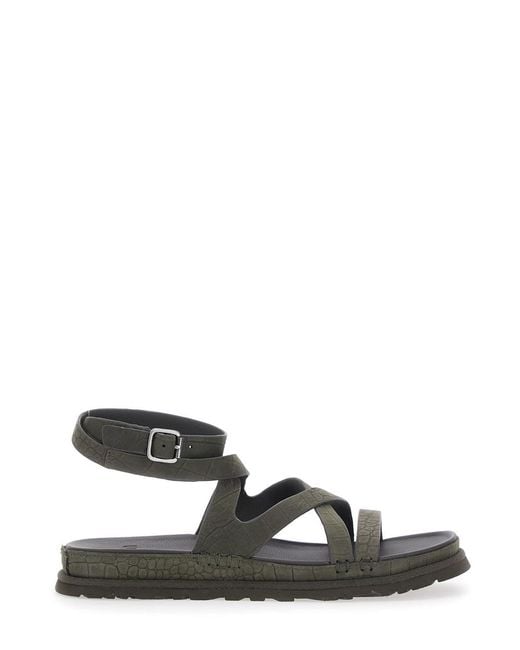 Ugg Black Ankle Strap Sandals Goldengaze Embossed