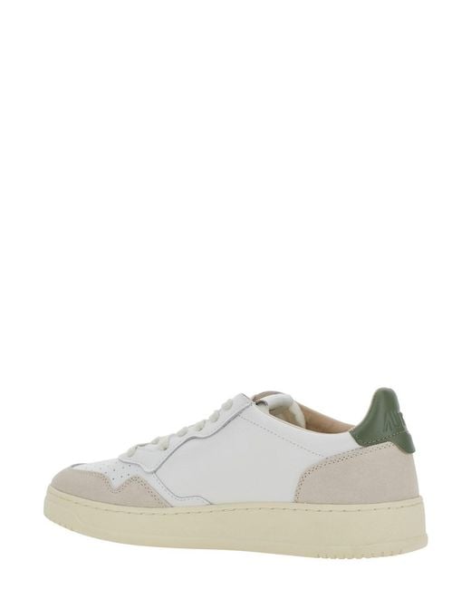 Autry White 'Medalist Low' And Sneakers With Contrast Heel for men