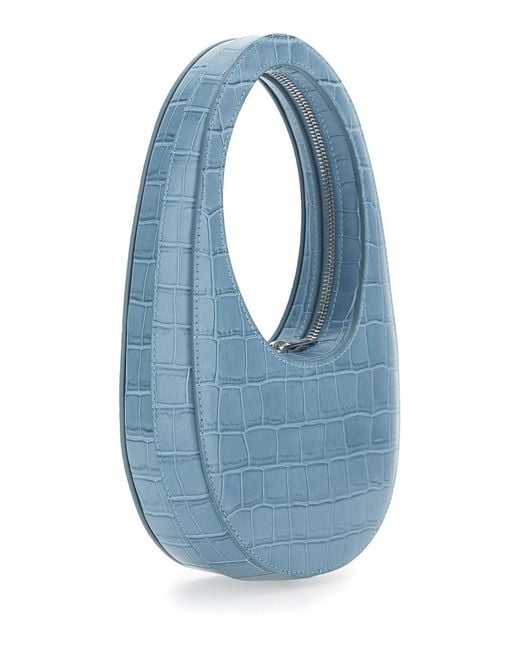 Coperni Blue 'Swipe' Mini Handbag With Logo Lettering On The Front And