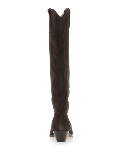 Isabel Marant Black 'Denvee' Boots With Medium Heel