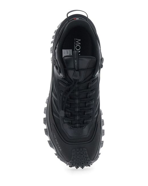 Moncler Black 'Trailgrip Gtx' Low Top Sneakers With Logo Lettering On The Side for men
