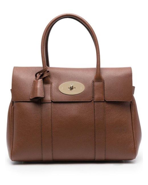 Mulberry Brown Bayswater Leather Handbag Woman
