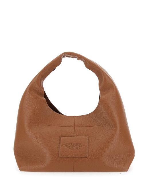 Borsa A Spalla 'The Sack' Con Maxi Logo Lettering Sul Fron di Marc Jacobs in Brown