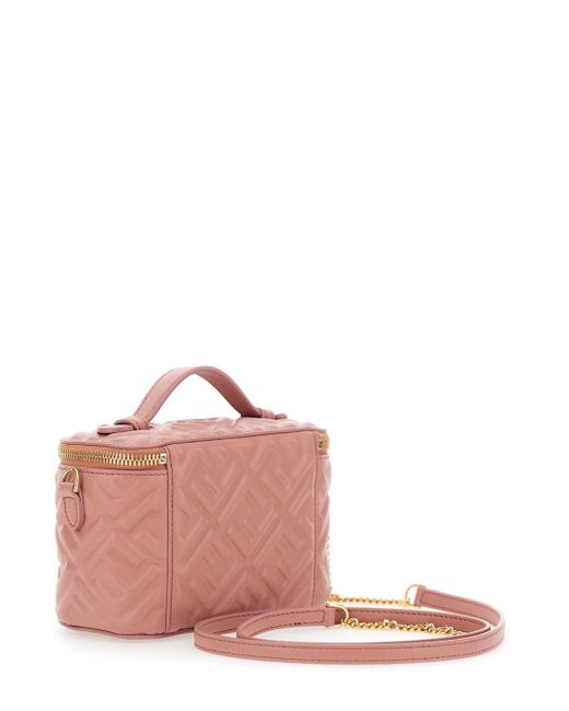 Borsa A Mano 'Vanity Bag' Con Motivo Ff di Fendi in Pink