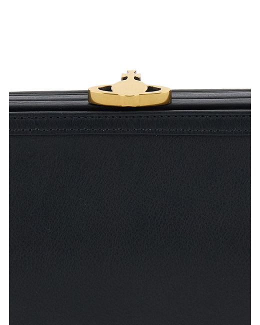 Vivienne Westwood Black 'Ascot' Shoulder Bag With Removable Shoulder Strap And Buckle Detail