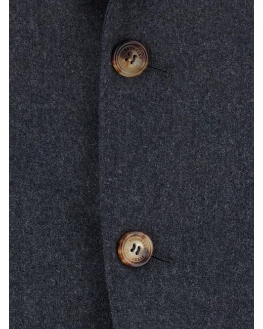 Brunello Cucinelli Blue Single-Breasted Suit With Notched Revers for men