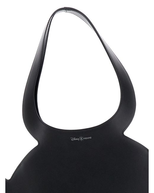 Coperni Black 'Mickey' Handbag With Cut-Out Handle And Logo Lettering