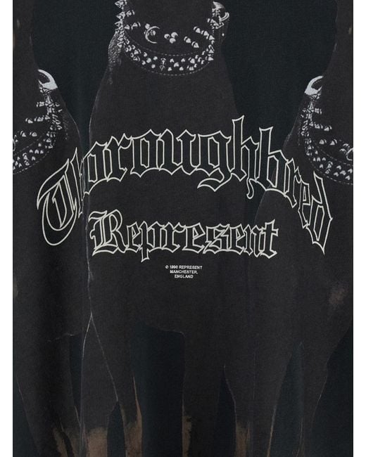 Represent Black T-Shirt Thoroughbred Cotton for men