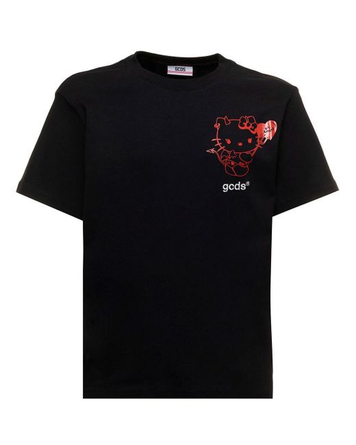 Gcds Hello Kitty Spicy Angel T-shirt In Jersey With Contrasting Print ...