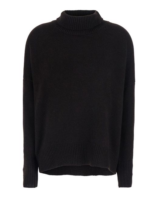 Lisa Yang Black Heidi Sweater With Long Sleeves And V-Neck