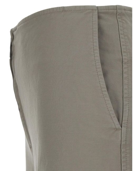 Pantaloni Ampi Con Chiusura A Zip di Totême  in Gray