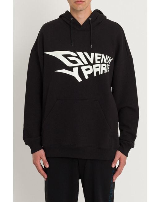 Givenchy Black Paris Luminescent Hoodie for men