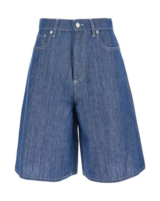 Roy Rogers Blue Bm) Berm. Billie Chambray Cotton Linen Rinse