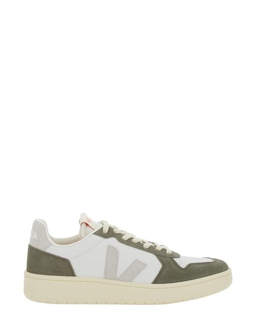 Veja White Low Top Sneakers With Logo Patch