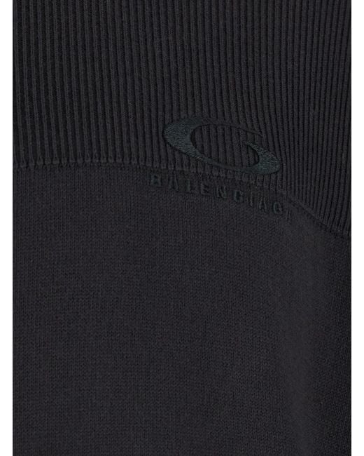 Balenciaga Blue Hooded Sweatshirt 'Cotton Hybrid Trucksuit' for men