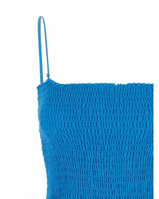 Tory Burch Blue Long Dress Silk-Cotton