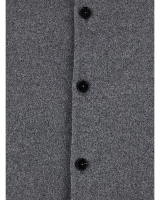Giubbotto Con Colletto Classico E Chiusura Con Bottoni Sul di Jil Sander in Gray da Uomo