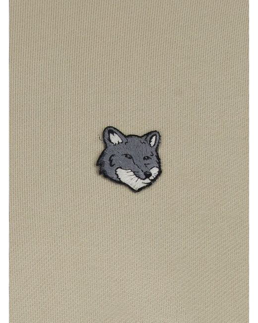 Maison Kitsuné Natural High Neck Sweatshirt With Logo Patch For for men