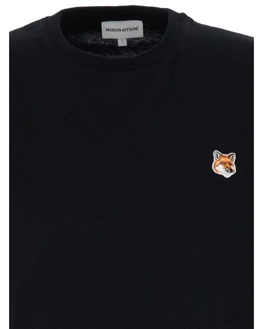 Maison Kitsuné Black Fox Head Patch Regular Tee Shirt for men