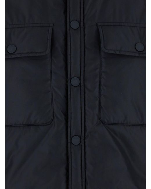 DSquared² Blue Jacket With Classic Collar And Logo Print On The Rear for men