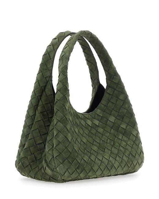 Bottega Veneta Green 'Campana Small' Shoulder Bag With Closure With La