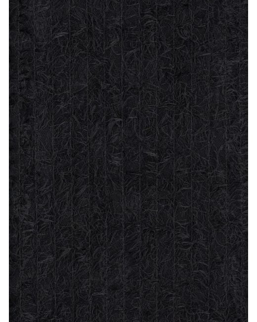 Rohe Black Turtleneck Dress With Fringes All-Over