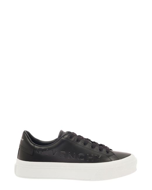Givenchy Black Woman's City Sport White Leather Sneakers