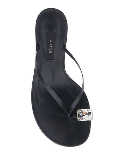Casadei Black Sandals Giulia Leather