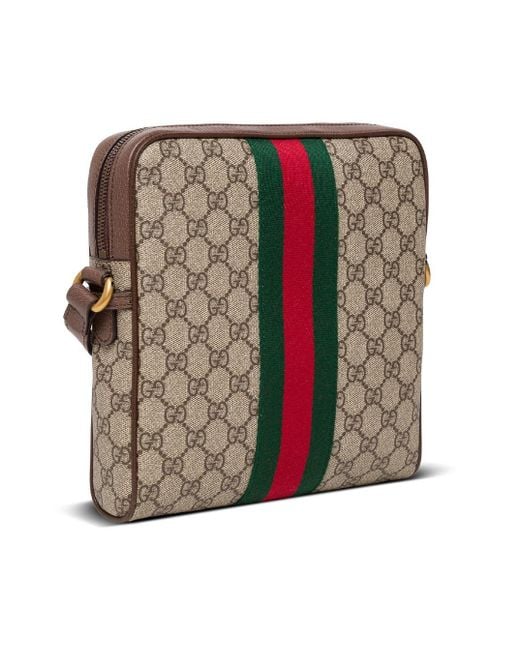 Gucci Ophidia Messenger gg Supreme Fabric Crossbody Bag in Brown