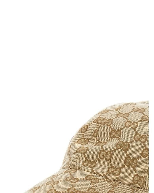 Gucci Natural Hat With All-Over Gg Motif