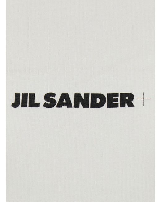 Jil Sander White T-Shirt With Contrasting Logo Print