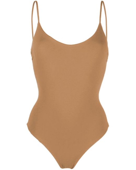 Fisico Brown Woman's Black Stretch Fabric One-piece Swimsuit