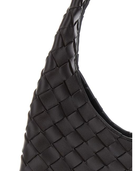 Bottega Veneta Black 'Campana' Shoulder Bag Small With Two Top Handles