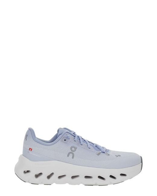 On Shoes White Cloudtilt Sneakers With Cushied Sole And Tech Fabric Upper U