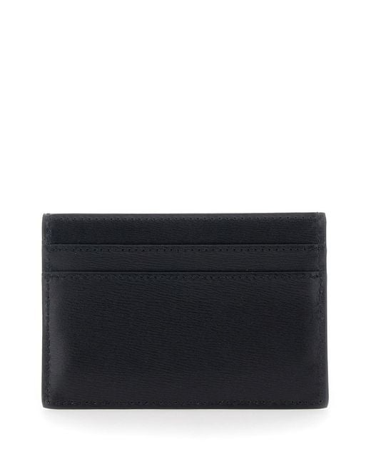 Fendi Black Card Case With Ff Logo Plaque On The Front for men