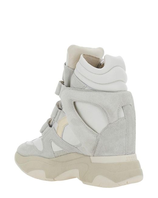 Isabel Marant White Balskee-Gz Sneakers With Rubber Sole And Tech Fabr