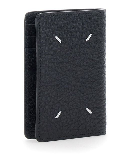 Maison Margiela Black Wallet With Four Rear Stitchings