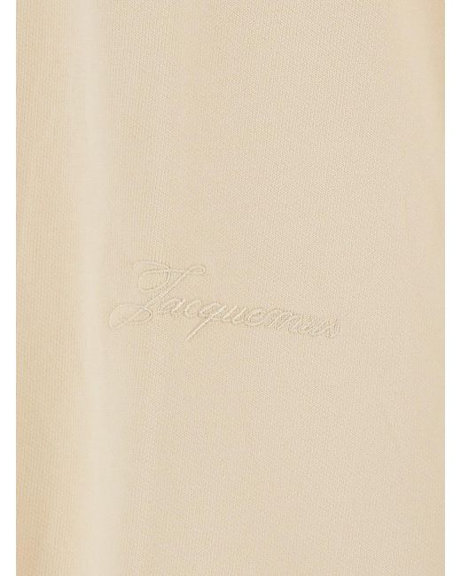 Jacquemus White 'Le T-Shirt Fino' T-Shirt With Logo Lettering On The Front for men