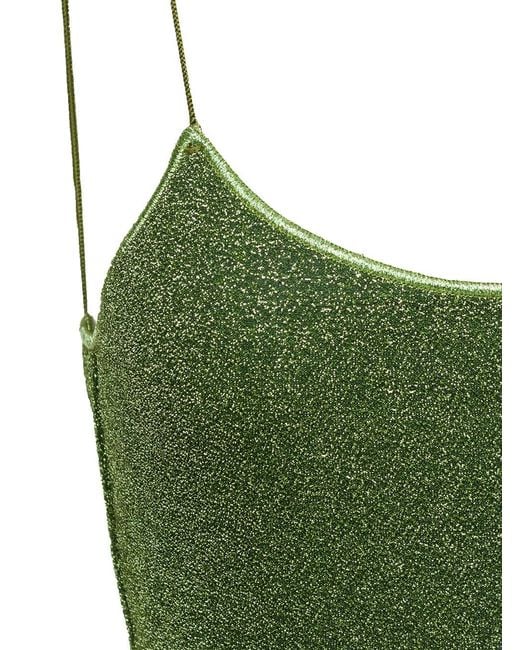 Oseree Green One-Piece Swimsuit Lumière Maillot Lurex