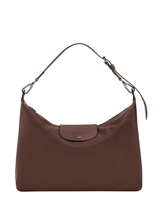 Longchamp Brown Shoulder Bag Le Pliage Xtra Leather