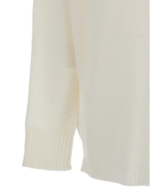 Maglione Con Scollo A V di Fabiana Filippi in White