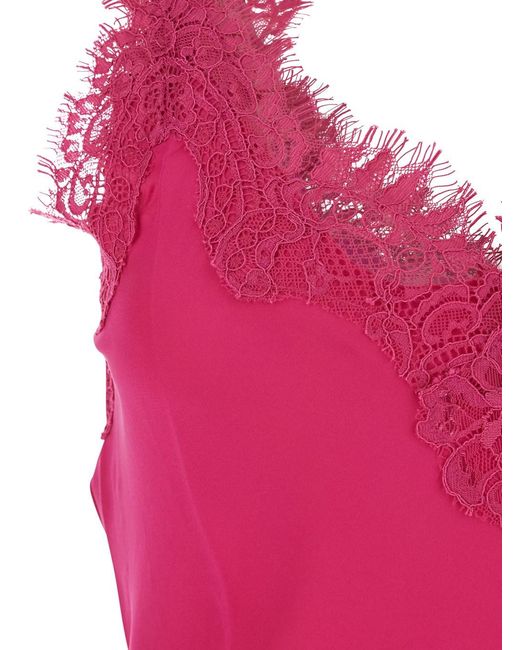 Gold Hawk Pink Megan Bias Mid Dress Classics Dress With V-Neck And Long Sle