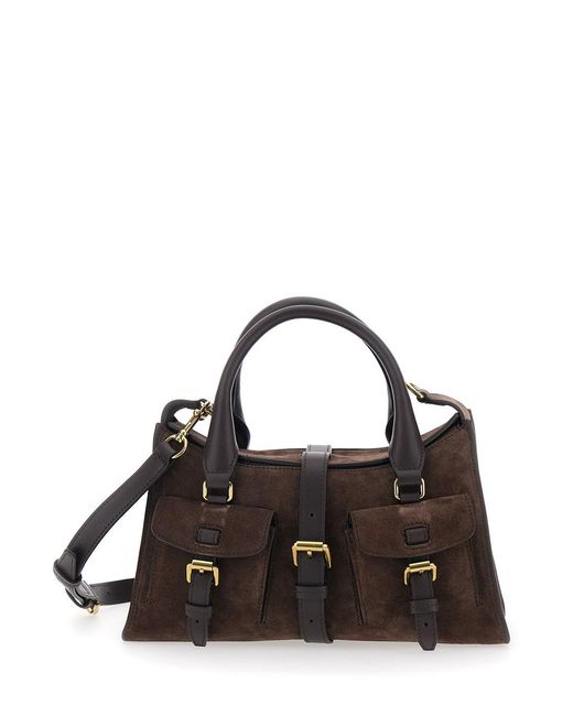 Borsa A Mano 'Roxanne' Piccola Con Tracolla Regolabile E Remo di Mulberry in Black