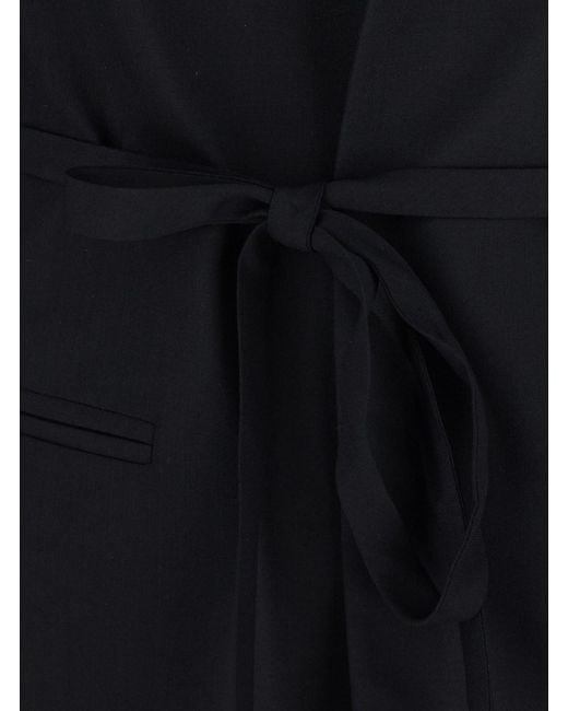 Grifoni Black Double-Breasted Jacket With Two Welt Pockets