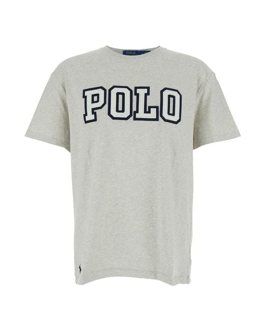 Polo Ralph Lauren Gray Crewneck T-Shirt With Logo for men