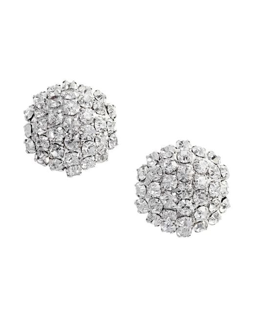 Self-Portrait Metallic Colored Earings With All-Over Crystal Embellishments